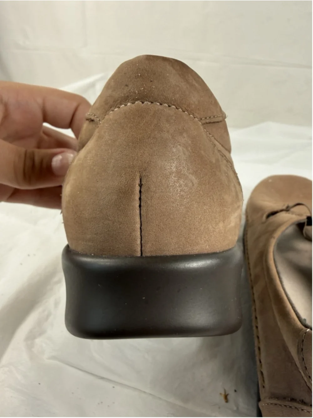 SAS Women's Size 8.5W Praline Tan Crissy Slip On Nubuck Leather Loafer Shoes